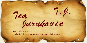 Tea Juruković vizit kartica